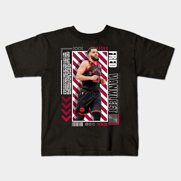 Fred Vanvleet Paper Poster Version 10 Kids T-Shirt by art.Hamdan